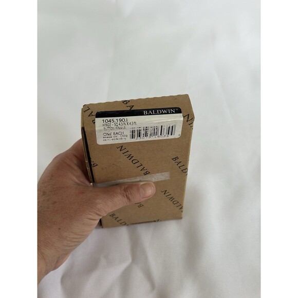 Baldwin Hinge 1045.190.I SQ 4.5IN X 4.5IN Satin Black Button Finials Heavyduty - Picture 2 of 9